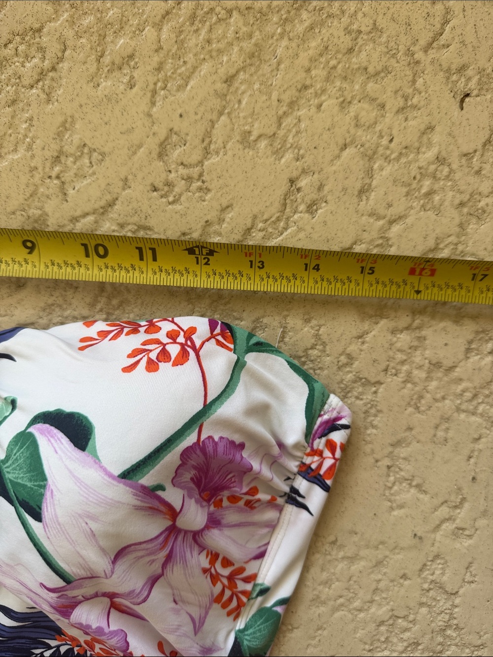 Tommy Bahama White One-Piece Swimsuit with Purple & Green Floral Print - Picture 3 of 6